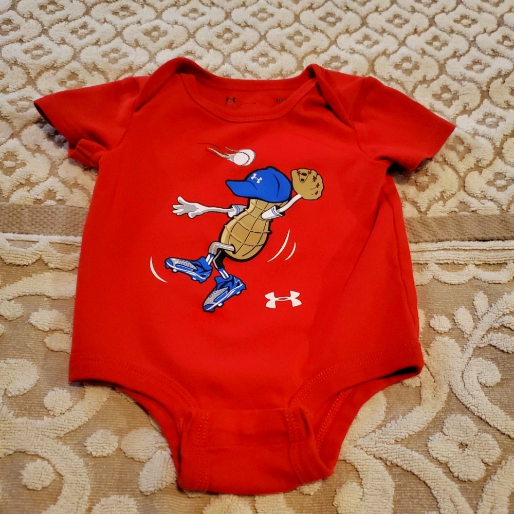 Under Armour little peanut baseball onesie